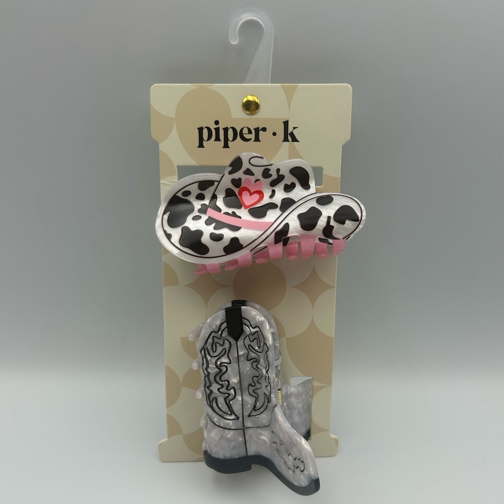 *New* Piper K Cowgirl Hat and Boot Claw Clip - Picture 1 of 8
